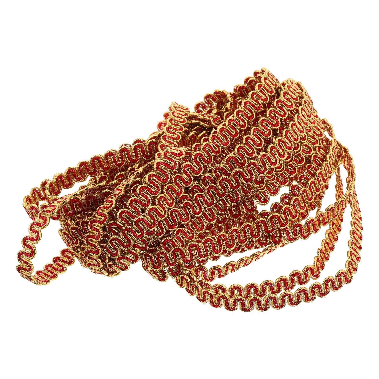 

135m Elegant Gold Red Braided Ribbon Trim for Sewing Crafts Jewelry Making Clothes Decoration Braided Ribbon Embellishment