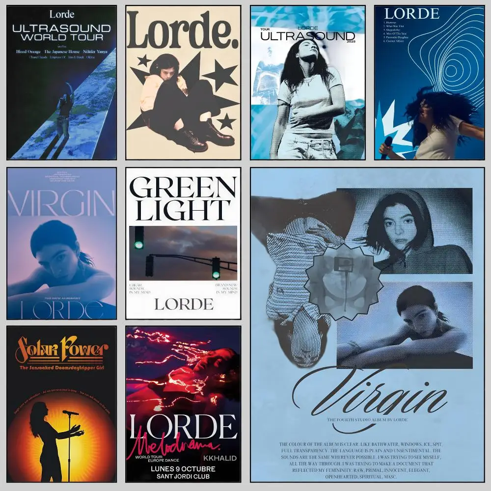 music Lorde Poster Wall Posters Self-Adhesive Wall Stickers Home Decoration for Bedroom Living Room