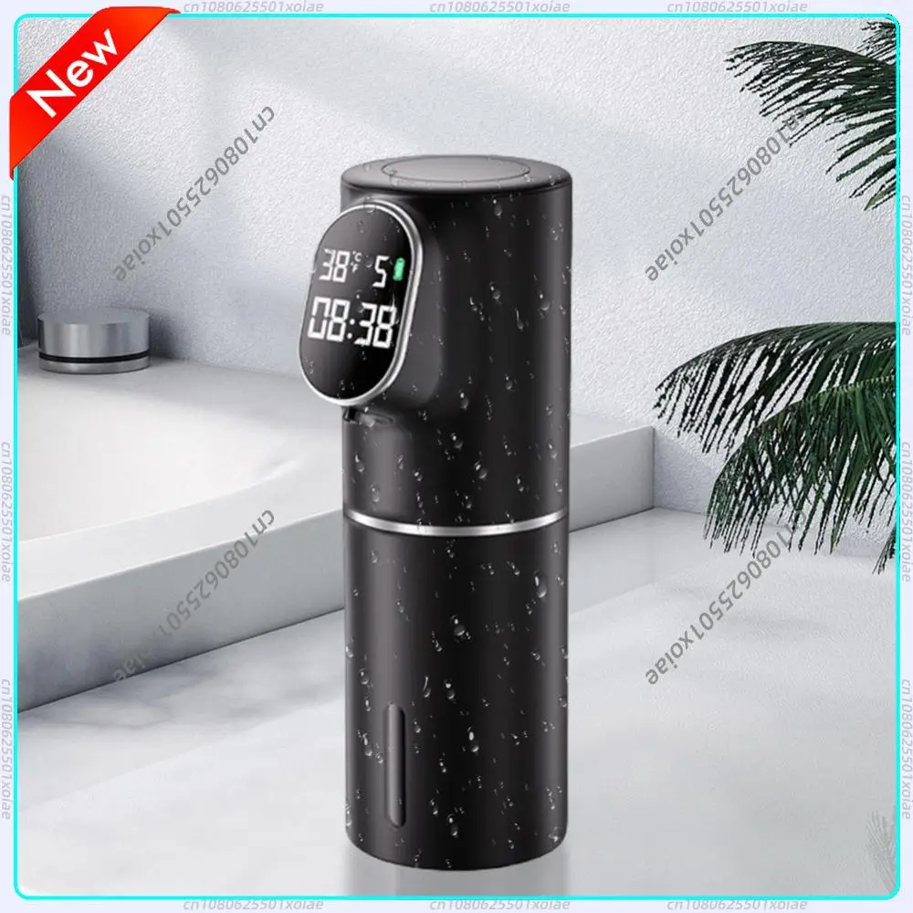 

Automatic LED 320ML Liquid Foam Soap Dispenser 5 Adjustable Levels Time Temperature Display Can Wall Mount for Bathroom Kitchen