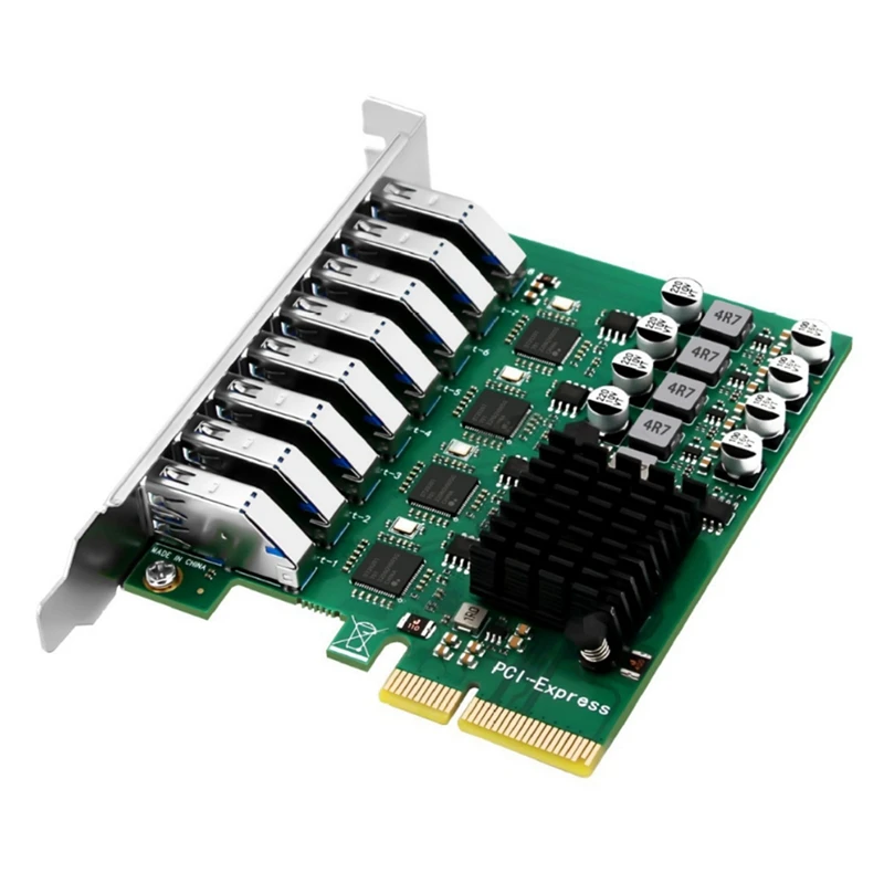 New!!8 Port USB 3.0 PCI Express Expansion Card PCI-E X4 USB 3.0 Board USB3.0 6Gbps Adapter Controller For Desktop PC