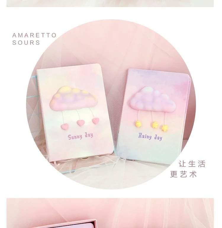 Libreta con forma de nube para chica, libreta creativa, manual