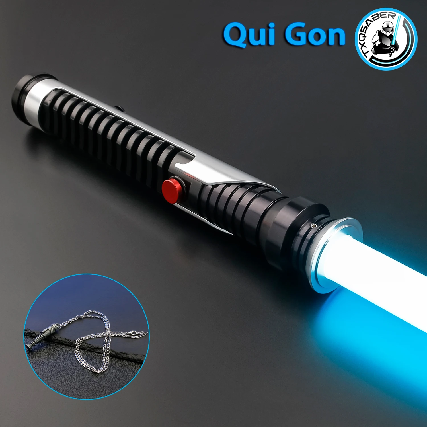 

Qui Gon TXQSTUDIO NeoPixel гладкие качели световой меч для взрослых косплей игрушки Bluetooth изменение цвета тяжелый дуэль