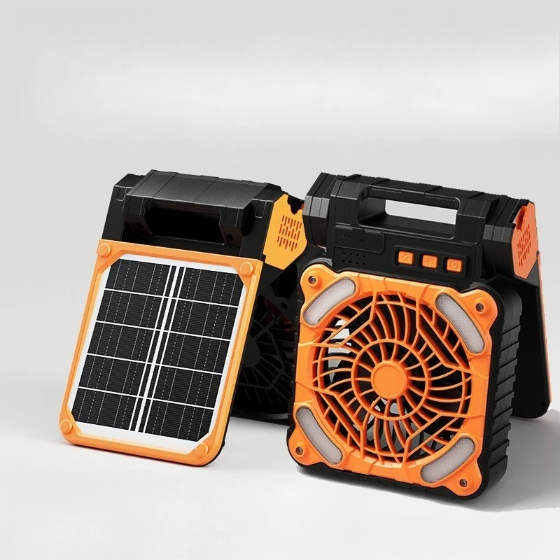 

Solar charging fan for outdoor camping, cooling, portable refrigeration air conditioning