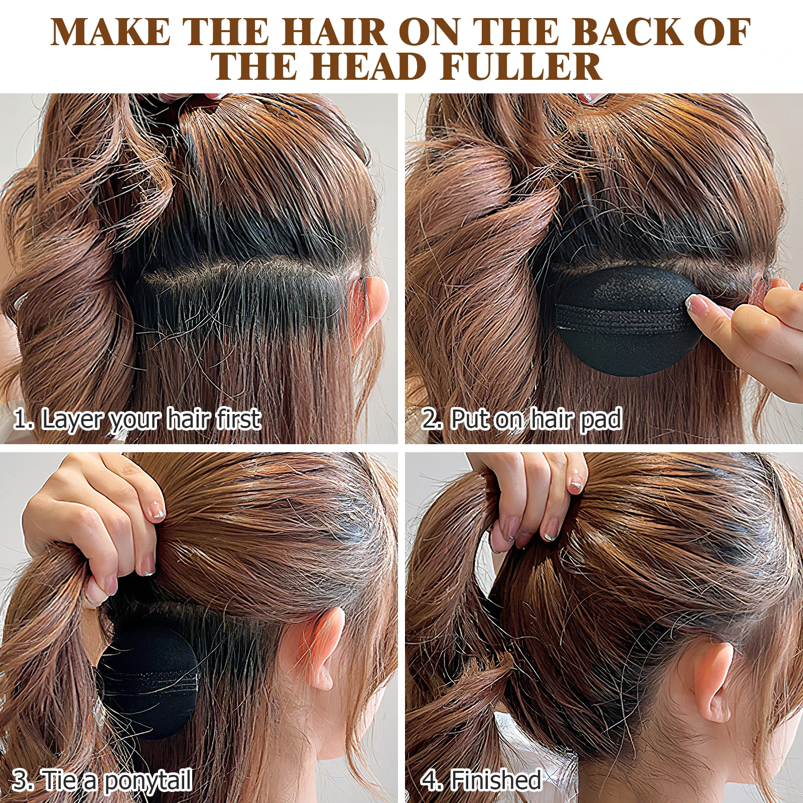 

1Set Invisible Hair Bump Pads Lightweight Volume Enhancer Clips Easy-to-Use Hair Base Clips for Fullness and Height Styling Tool