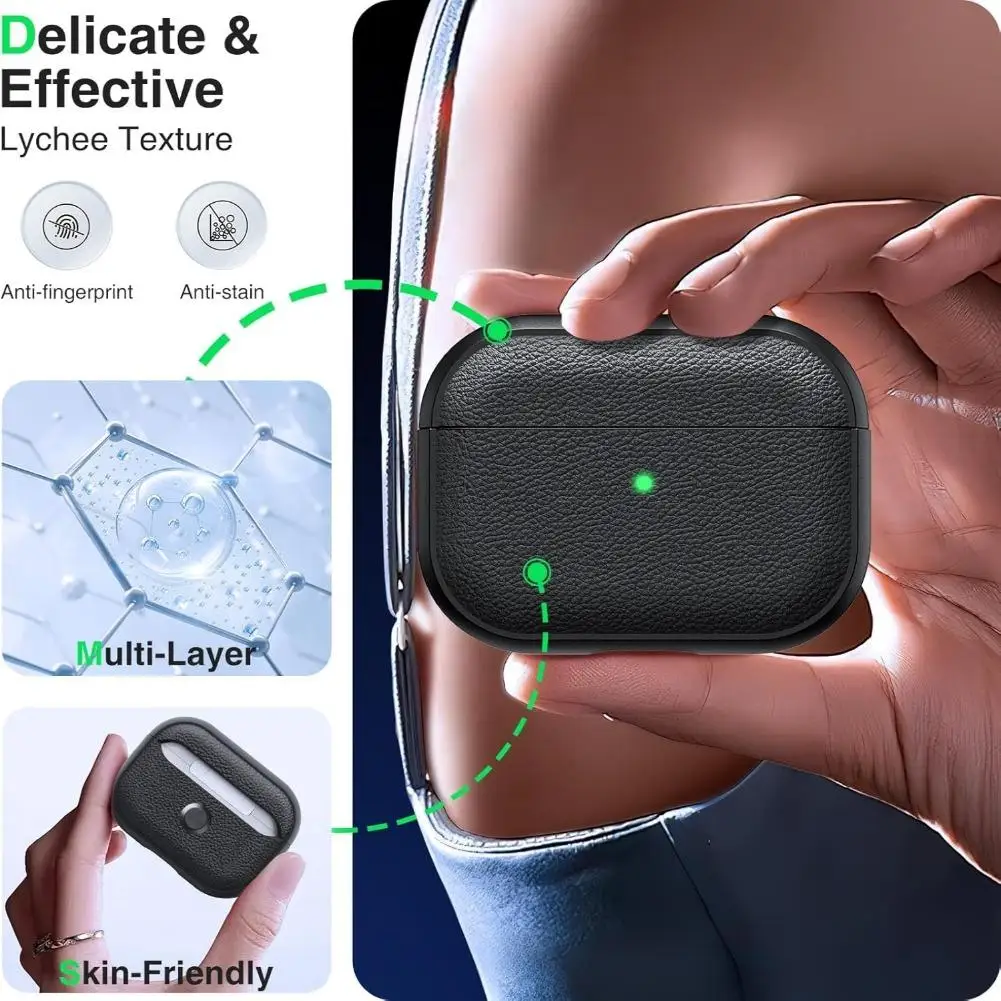 ﻿   2025 جديد بلوتوث حقيبة سماعة الاذن ل Airpods pro3 الغطاء الواقي بولي Pattern نمط بلوتوث سماعة غطاء سماعة الملحقات