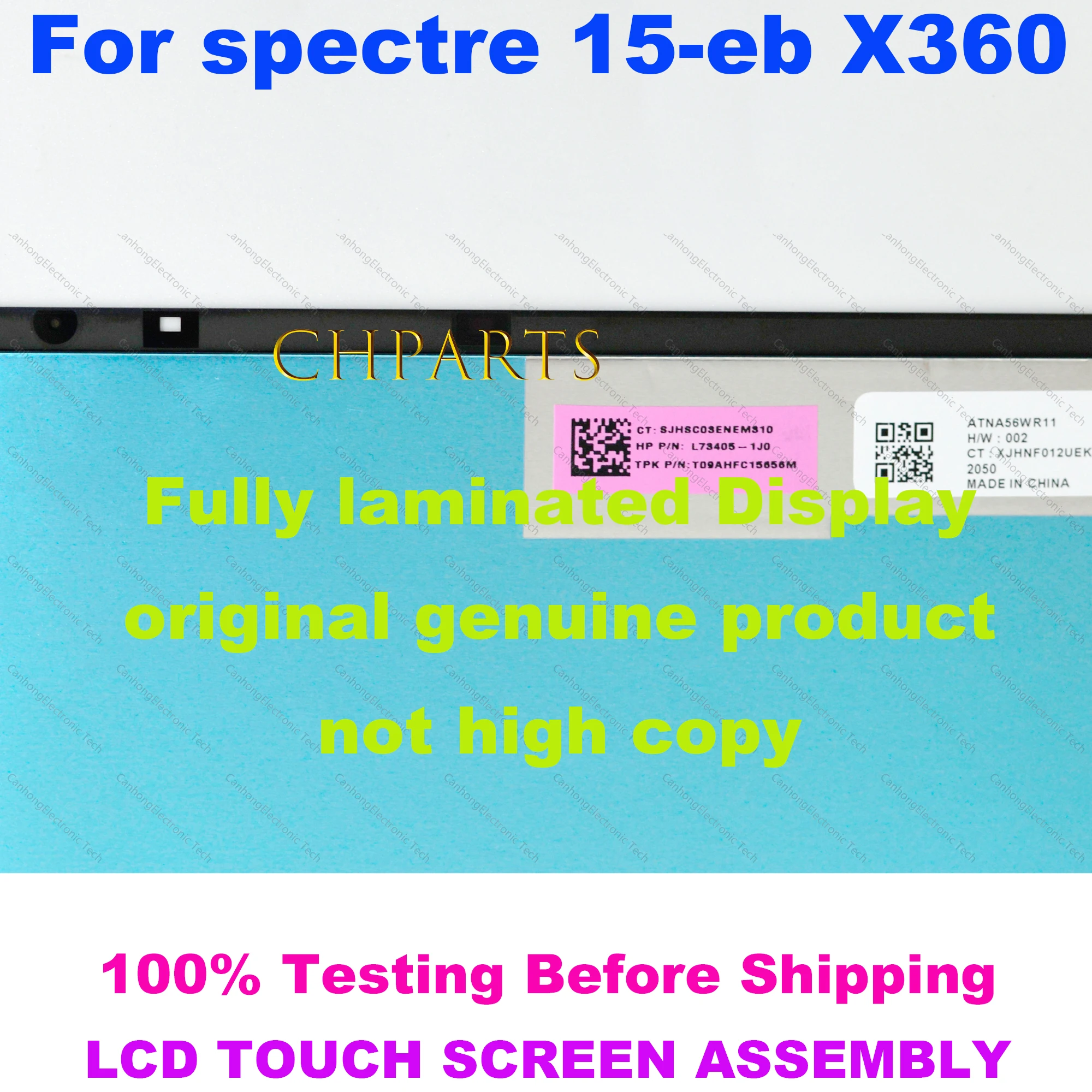 Imagem -06 - Lcd Touch Screen Montagem Completa 156 Polegadas hp Spectre X360 15-ea 15t-eb100 L97635001 L97639-001 Montagem Completa