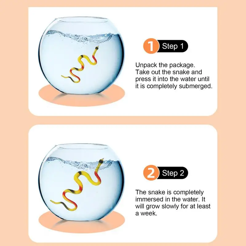 Water Growing Toy Sensory Water Growing Animals Learning Toy Sensory Learning Basket Filler Tricky Props Snake Educational Game
