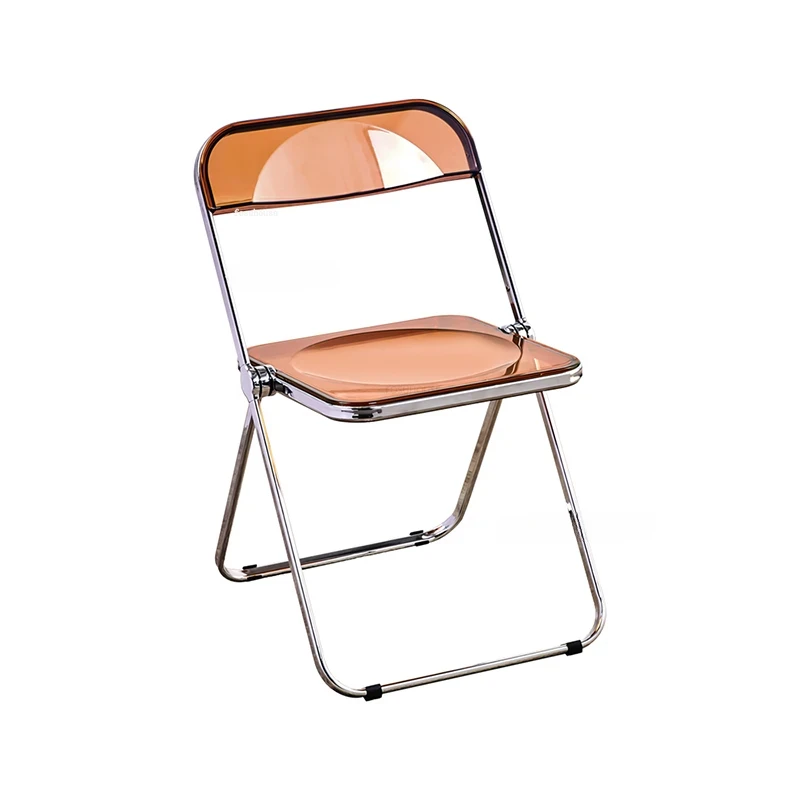 

Acrylic Transparent Folding Chair Dining Chairs for Kitchen Nordic Dining Room Furniture Cafe Restaurant Chair Home Makeup Stool