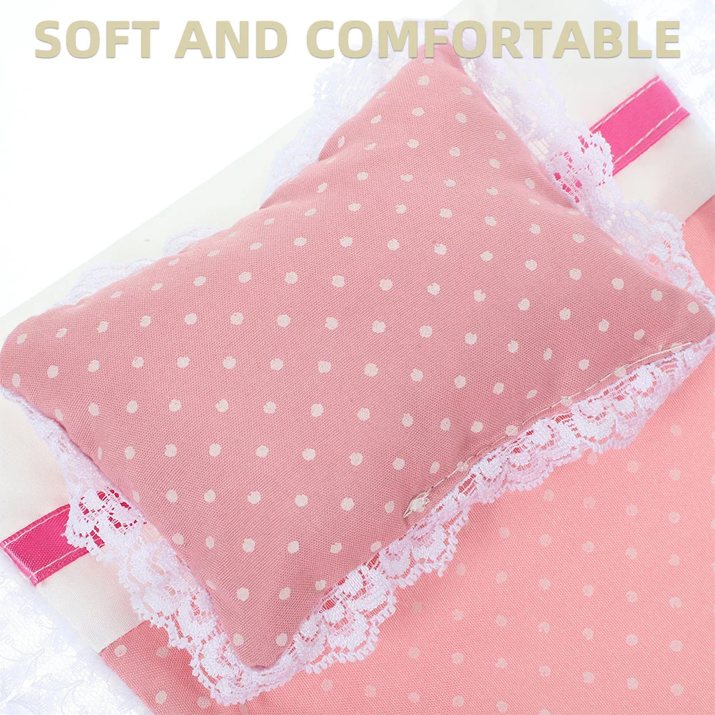 2 Sets Sheets Pillow Quilt Baby Blankets Bedding Pillows House Mini Babies Dolls