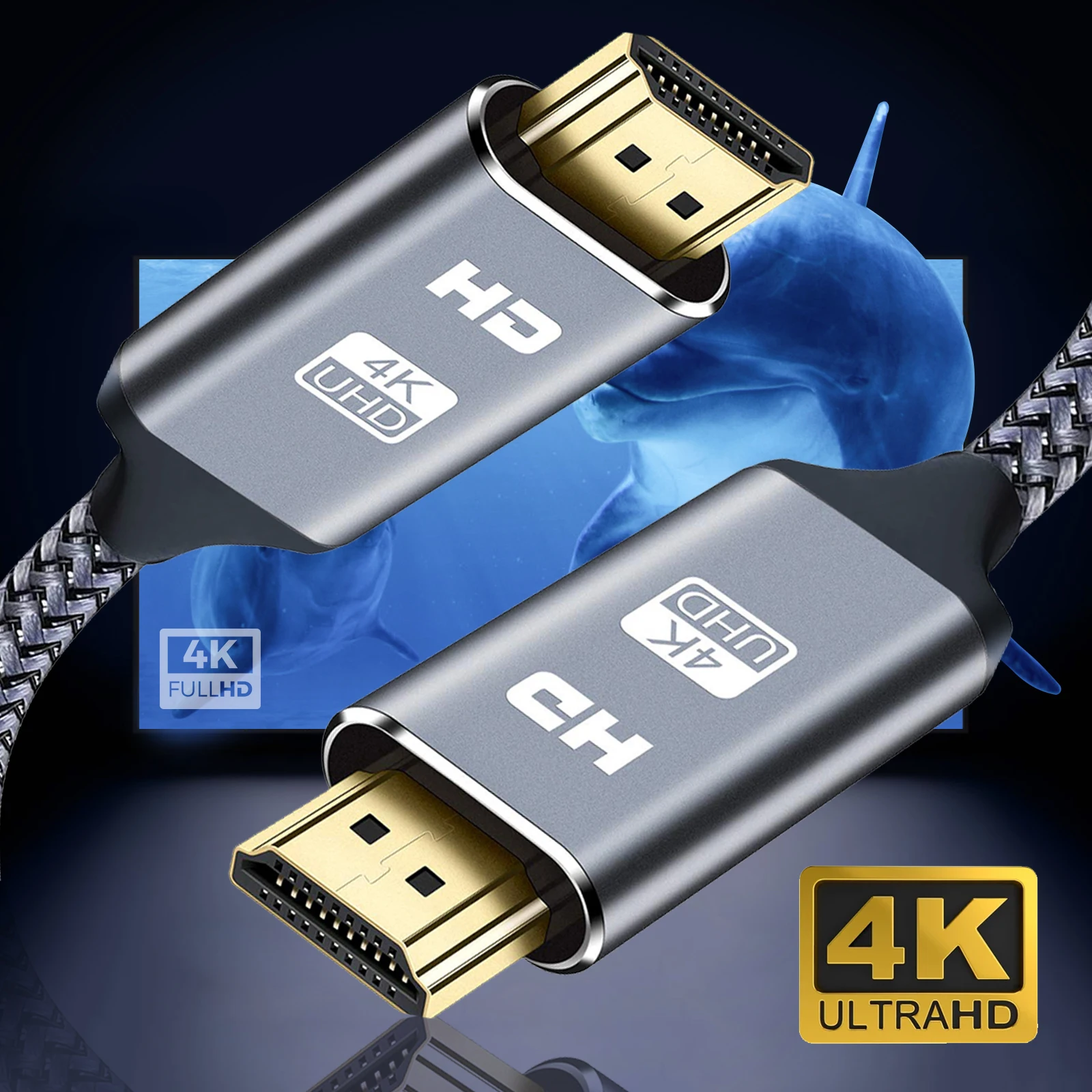 HDMI 2.0 Cable, 4K@60Hz, High Speed with Ethernet, HDR, for PS4, PS3, Xbox, Fire TV Stick, Blu-ray Player, 3FT/6FT/10FT