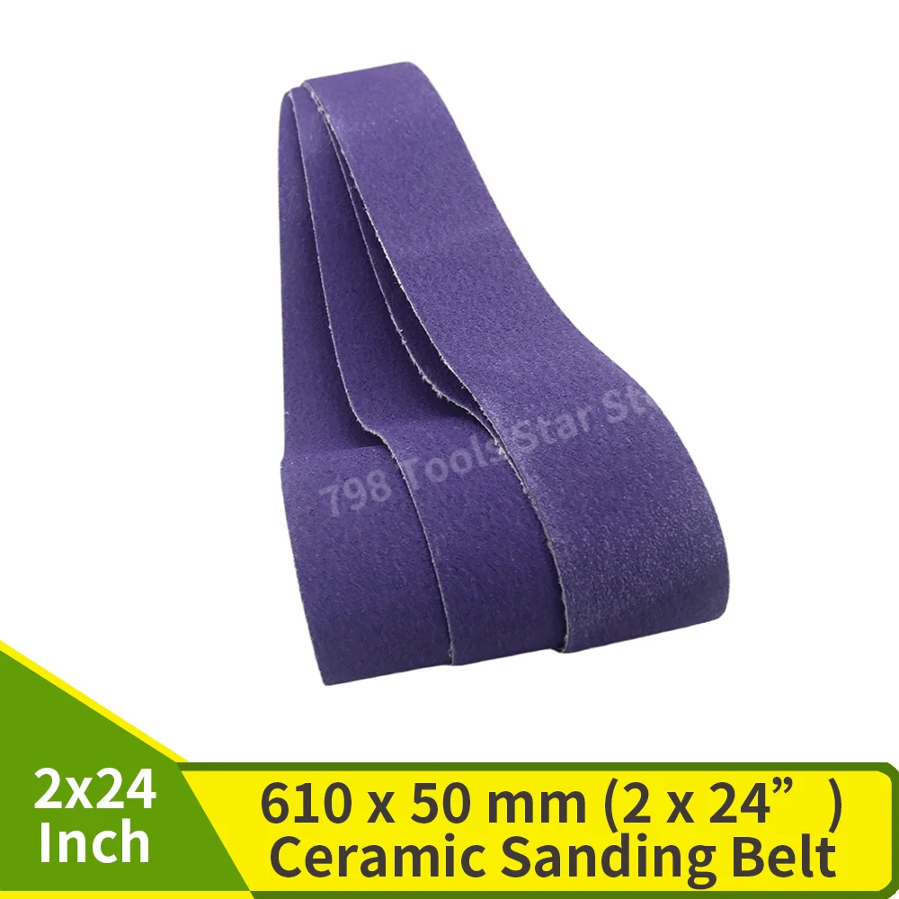 610x50mm-セラミック研磨ベルト、p80～p400、金属研磨、ステンレス鋼のバリ取り、木工用、柔軟な布製裏地