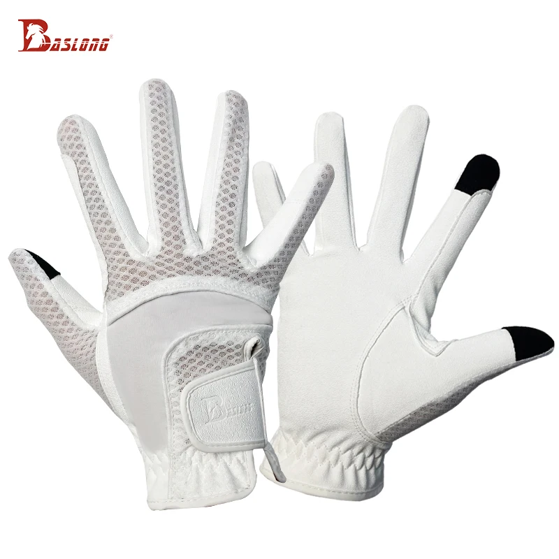 

Baslong Kidsren's Equestrian Sports Gloves Elastic Mesh Gloves Non-Slip Breathable Wear-Resistant Cycling Gloves Knight Equipment Harness