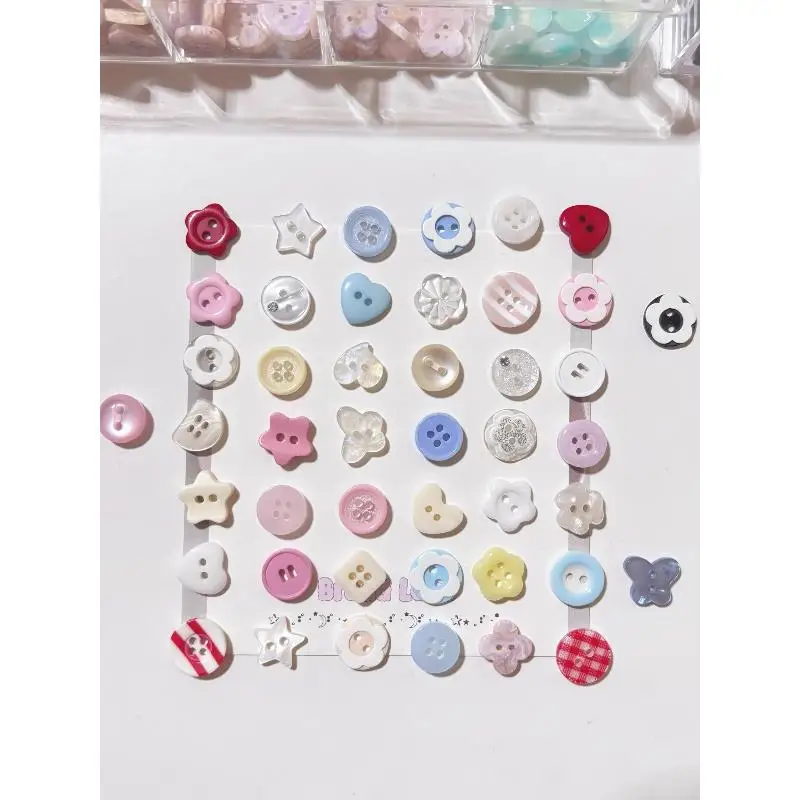 20pcs/set Multicolour Button S Crafts DIY Scrapbooking Cute Korean Sewing Button Randomly Apparel Accessories