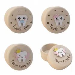 Fetal Hair Umbilical Cord Preservation Wood Baby Tooth Box Children