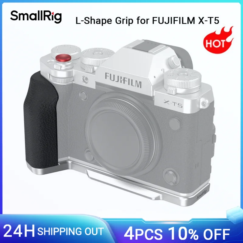 SmallRig X-T5 Handgrip L-Shape Grip for FUJIFILM X-T5 Camera With Quick Release Plate for Arca & Silicone Side Handle -4136