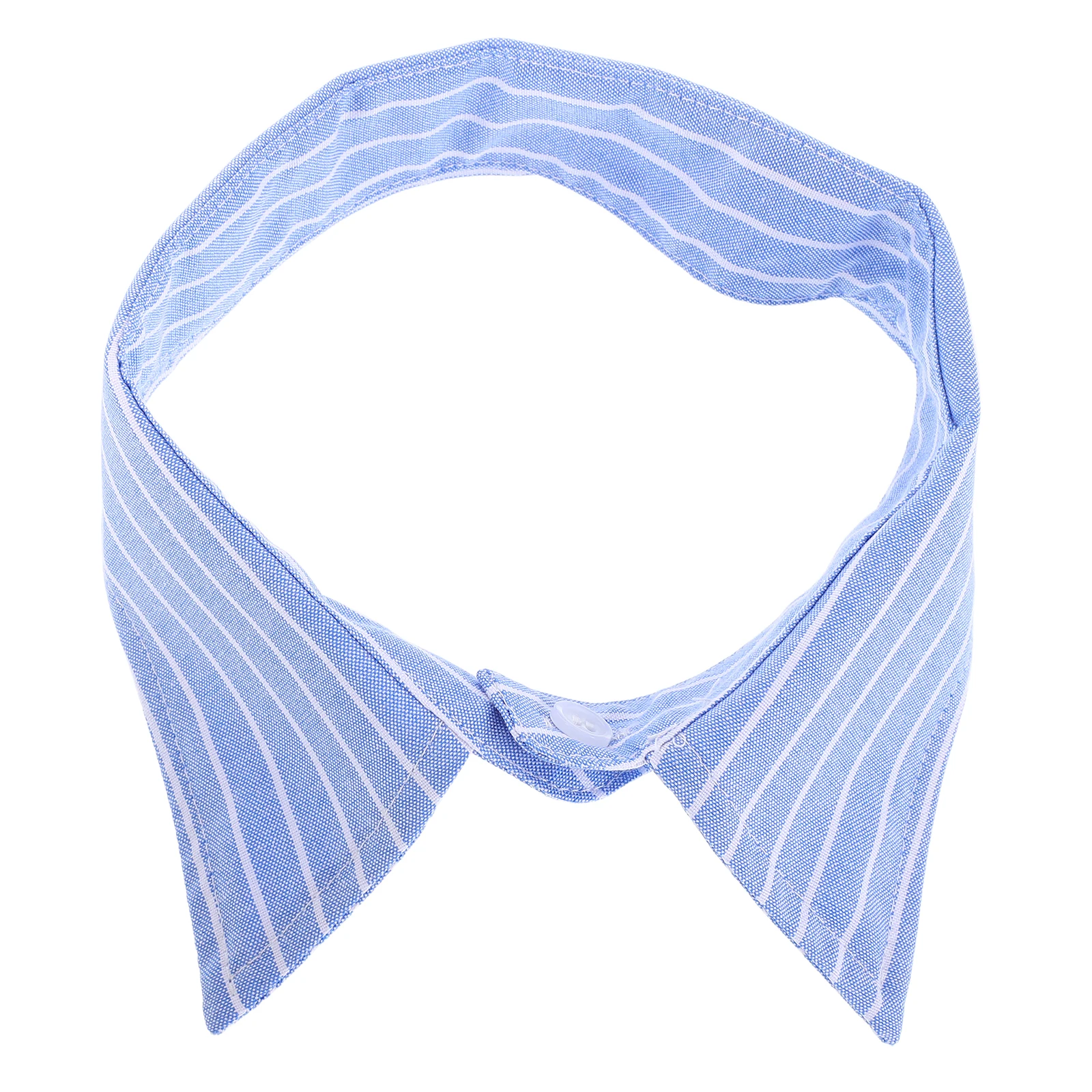 

Blue Striped Fake Collar Women Polyester Detachable Collars For Women Comfortable Breathable Multioccasion Use Accessories