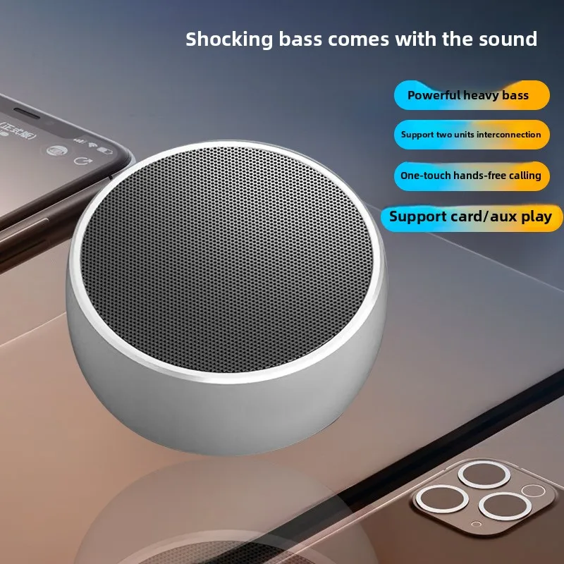 VYOPBC Metal Bluetooth Speaker Mini High Quality Sound Portable Car Subwoofer