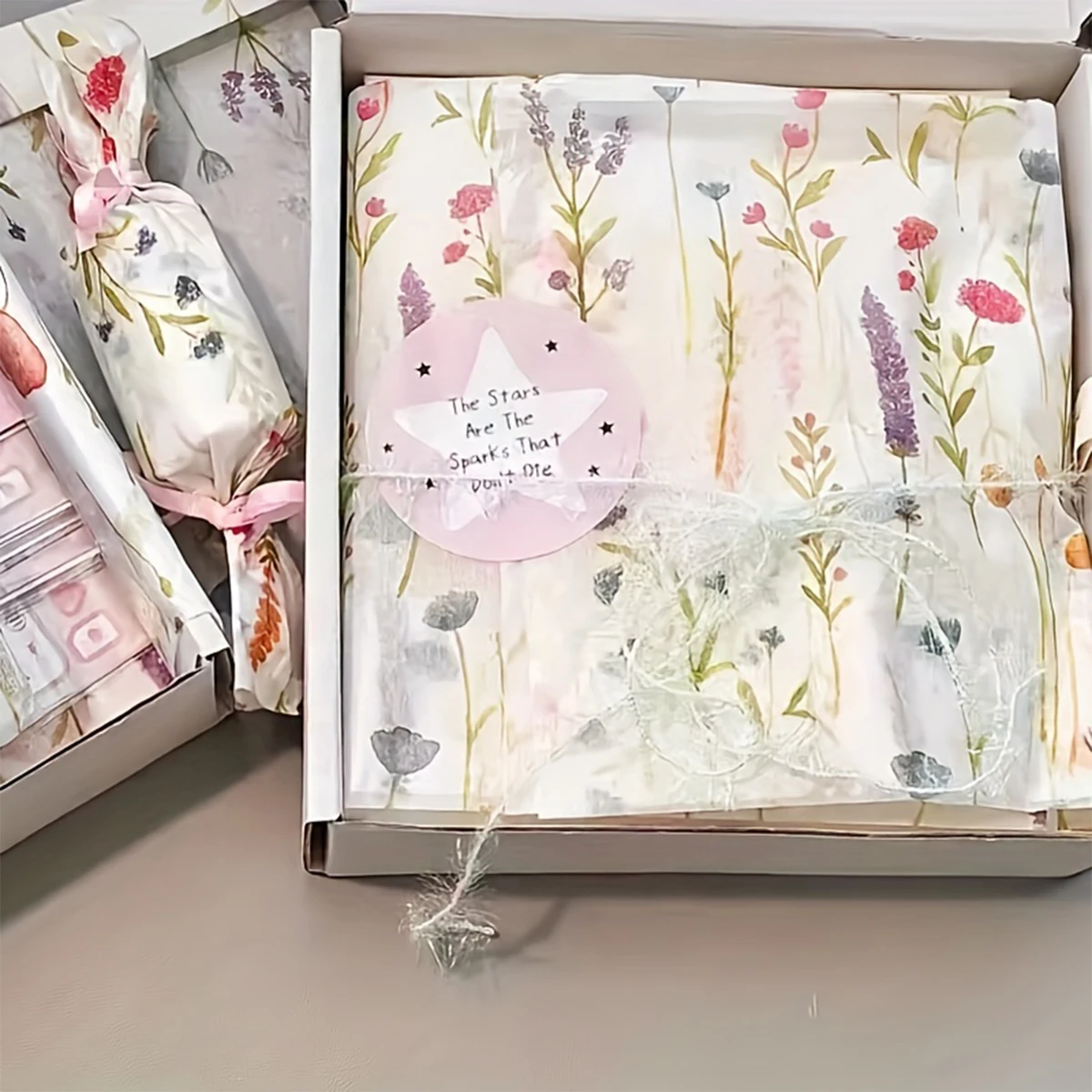 10/20 ورقة مناديل تغليف اللافندر الزهري بألوان متنوعة، لعيد الميلاد والحفلات وديكور الزفاف، حشوة حقيبة الهدايا