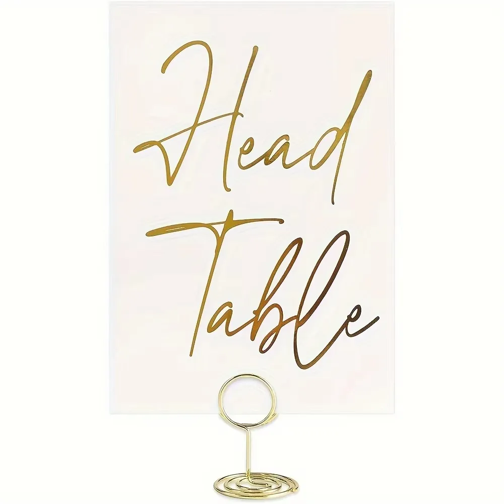 

Custom Gold Foil Table Numbers | Double-Sided Wedding Table Cards | Restaurant Table Signs | Head Table Card