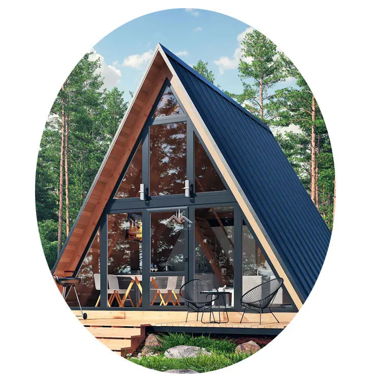 Triangle preservative wooden house movable outdoor resort wooden villa combination camping wooden house homestay construction