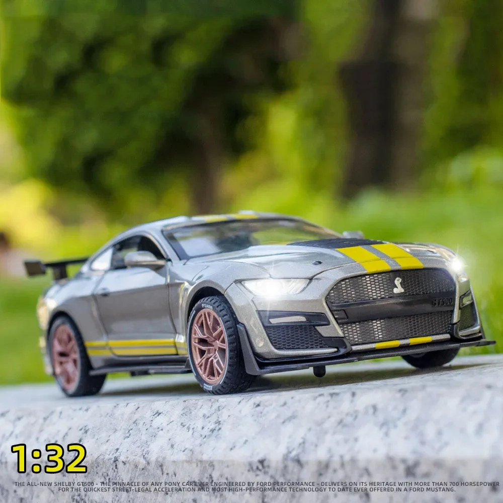 1:32 SHELBY GT500 Sportwagen Simulatie Speelgoed Auto Model Legering Trek Kinderen Speelgoed Echte Licentie Collectie Gift Voertuig A193