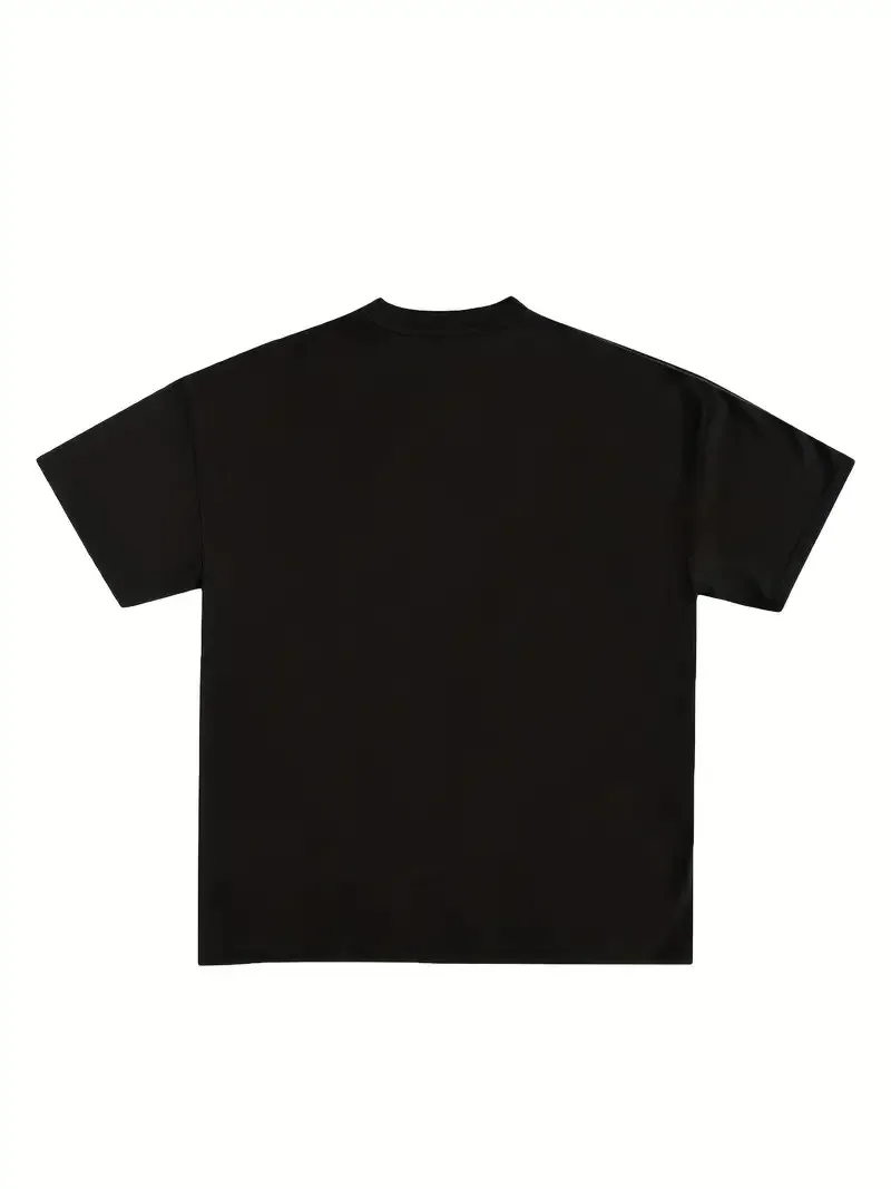 The new men's T-shirt for the summer of 2025 features street fashion casual comfort breathability and 3D pattern printing