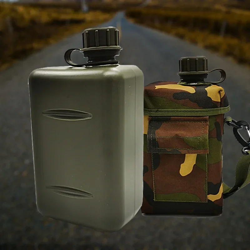 2L 耐摩耗性 PVC 水ボトル軍事サーマルスポーツ水筒ポータブル屋外旅行ケトル大容量耐久性のあるキャンプ