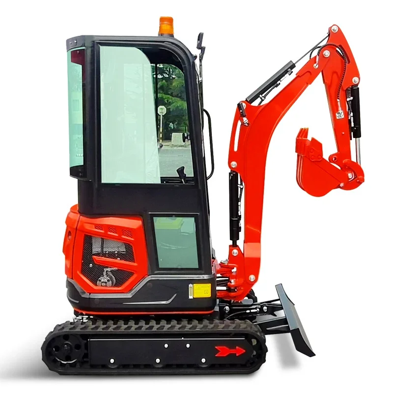 mini new household excavator machines mini crawler excavator digger with cabin