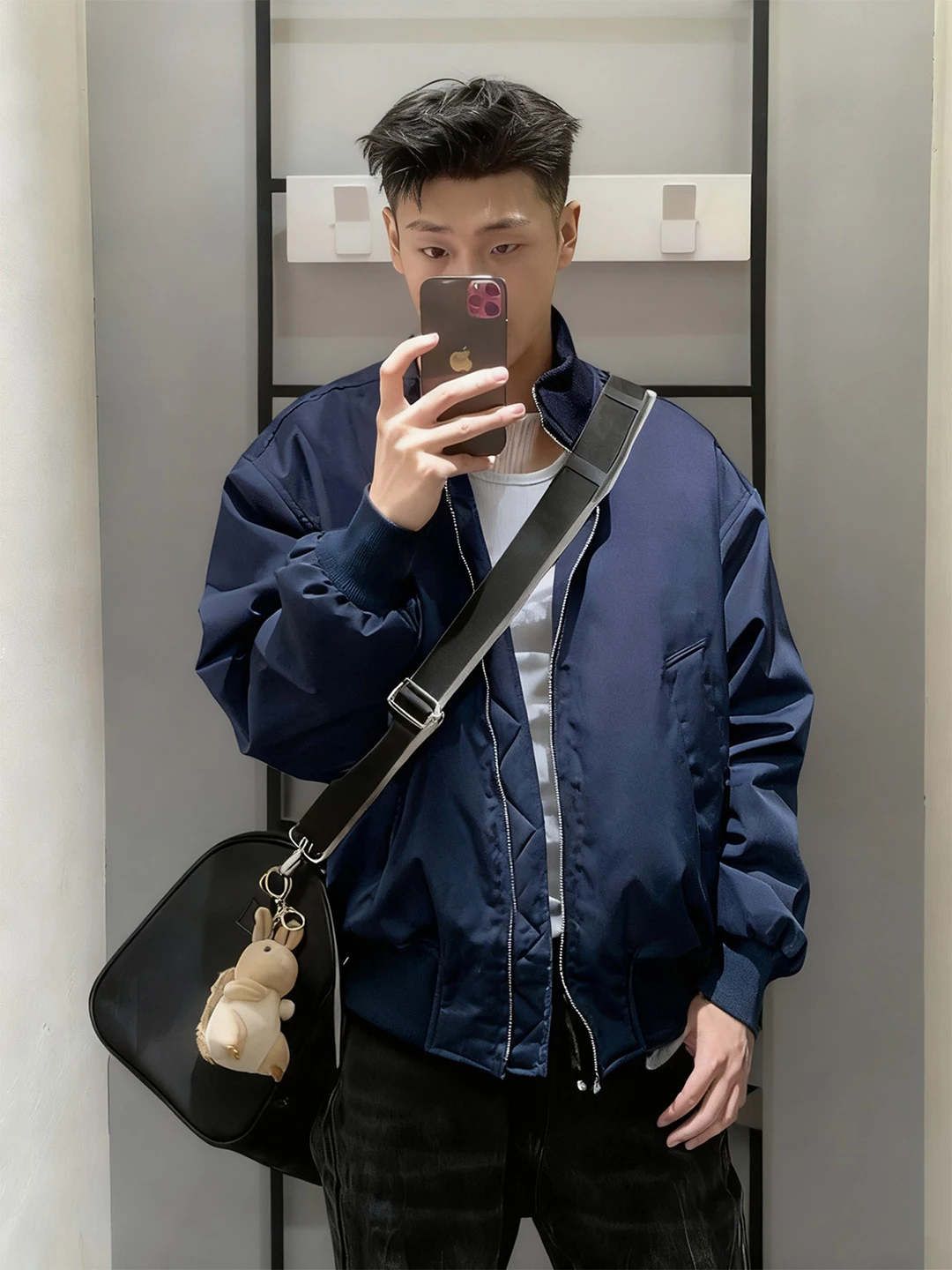 

Мужская зимняя куртка-пилот в американском стиле, синяя, с хлопковой подкладкой, теплая, с воротником-стойкой, для защиты от холода