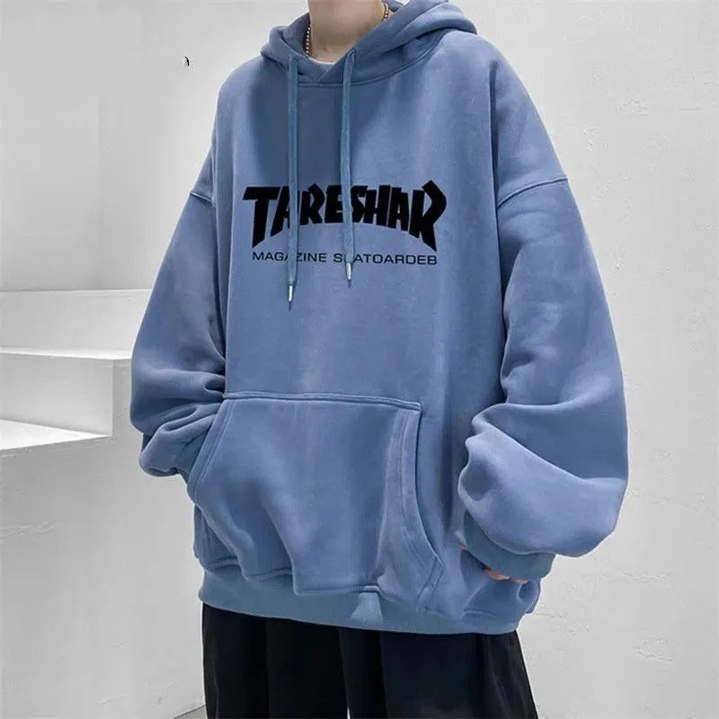 

Классическая и универсальная куртка с капюшоном в западном стиле, популярная весна и осень, свободная красивая куртка в американском стиле ретро с буквенным принтом