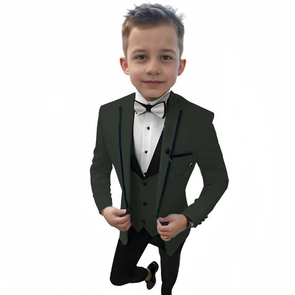  Boys Suits for 3-16 Years  Boys Formal Tuxedo Suit  Colorful Blazer Pant And Vest Sets 3 Piece High Quality Graduation Clothing