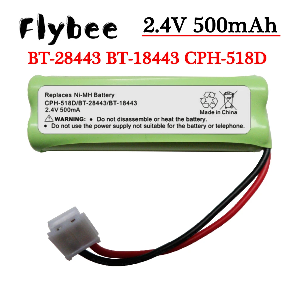 2.4V 500mAh Home Cordless Phone Battery for CPH-518D BT-28443 BT18443 89-1337-00-00 Walkie Talkie 2.4v NIMH Rechargeable Battery