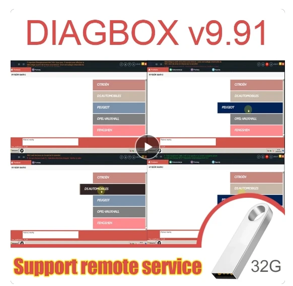 New Lexia 3 Diagbox V9.91 LEXIA3 PP2000 Software Service Box 2014 Diagbox V9.68 Used for Citroen for Peugeot Car Diagnostic Tool