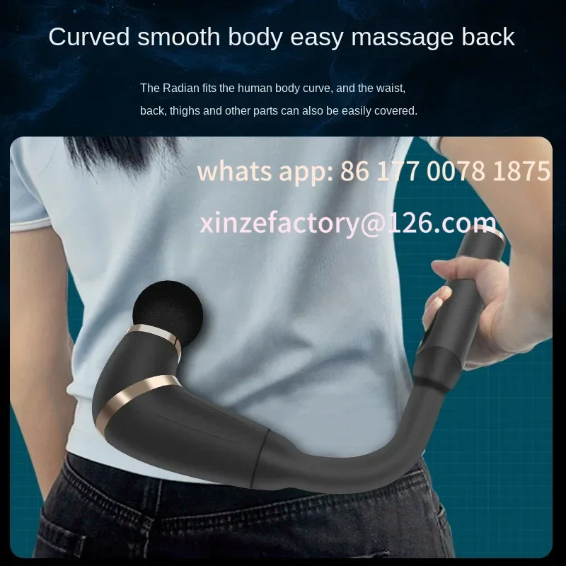 Customizable Multifunctional Wir eless Bea ting Meridians Electric Handheld Massage Fascia Gun