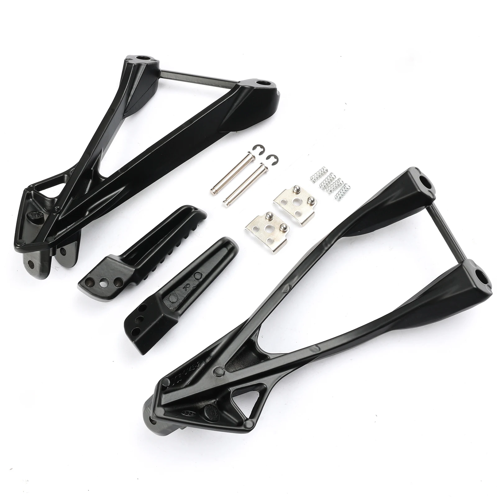 Black Rear Passenger Footrest Peg Bracket Set For Kawasaki Ninja ZX6R 2005-2008 ZX636 2005-2006 Motorcycle