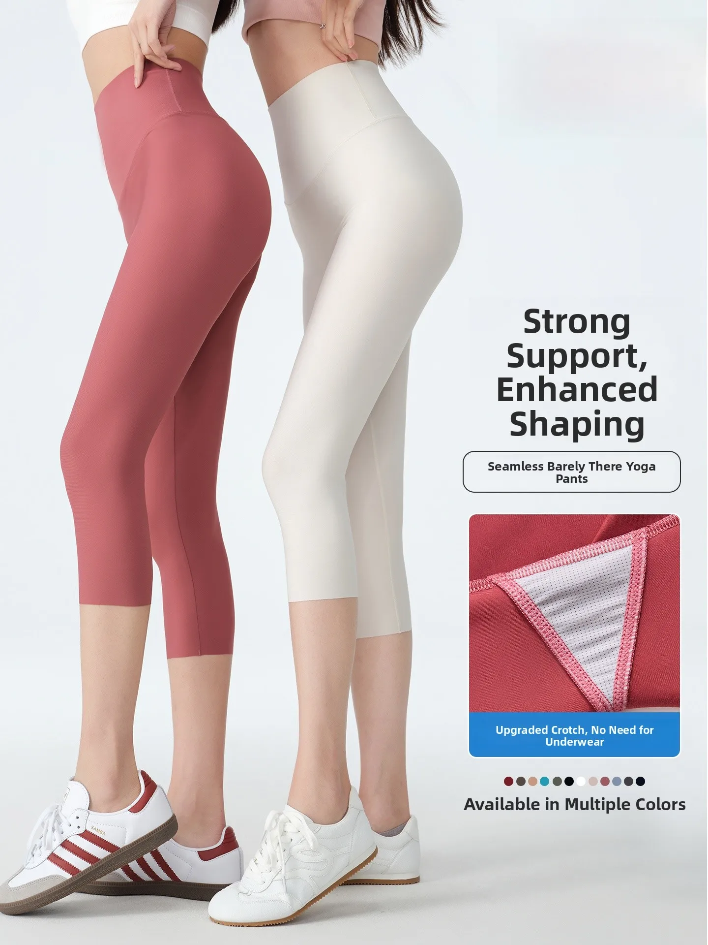 

Брюки для йоги из ледяного шелка с высокой талией, женские летние тонкие брюки из ковчечной кожи, брюки для похудения, трикотажные брюки для похудения