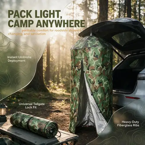 Pop Up Umbrella Tent Hanging Privacy Tent Camping Shower Tent Outdoor Changing Room With Carry Bag For Hiking Shelter
