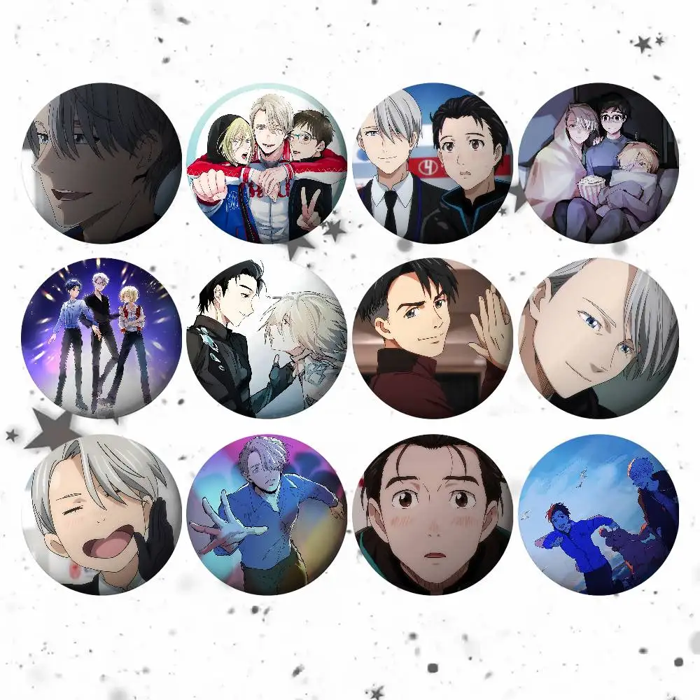 Anime Yuri Auf Eis Für Kleidung Anime Emaille Pin Nette Dinge Cartoon Cosplay Abzeichen Auf Rucksack Brosche Kunst Geschenke