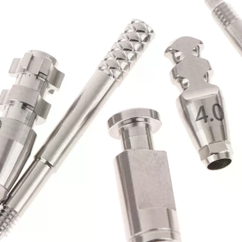 Dental Titanium Alloy Oral Surgery Components Accessories Analog Plaster Fixture Open Tray Closed Rod Transfer Coping Abutments