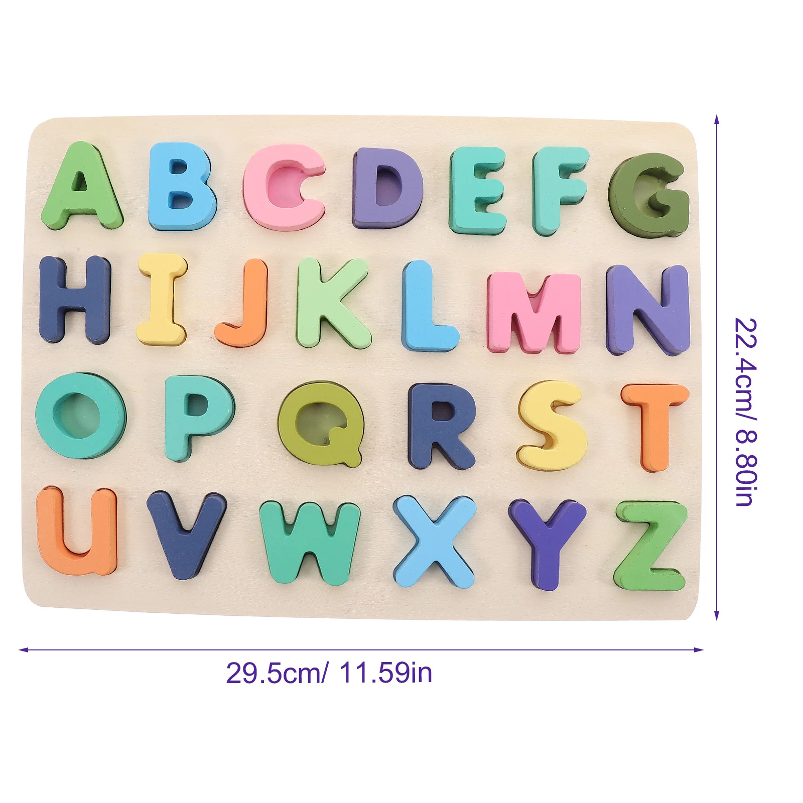 2 set 2 Sets Kids English Alphabet Puzzle Wooden Jigsaw Educational For Toddlers Matching Game Children Wood Puzzle Brain Teaser