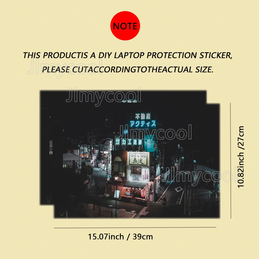 2 Pieces Janpanese Style House Vinyl Laptop Sticker Self-adhesive Case for HP Lenovo Apple ASUS Easy To Install Decal Stickers