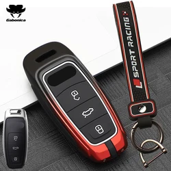 New Zinc Alloy Car Key Case Bag For Audi Sport Racing A6 A3 A7 A8L D5 C8 Q4 E-tron Q7 Q8 S6 S7 S8 RS 6 RS 7 Keychain Accessories