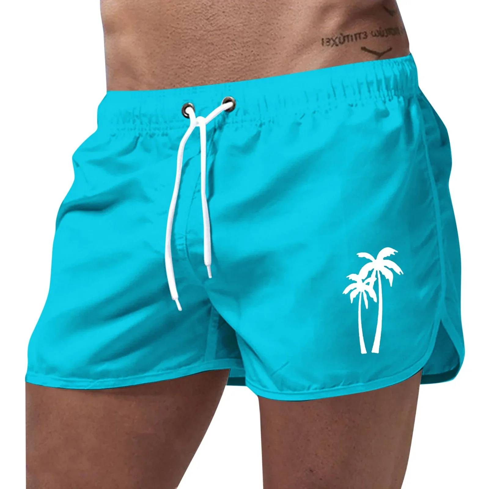 

Мужские пляжные шорты 2025 года, мужские брюки три четверти больших размеров, летний серфинг, быстросохнущие дорожные плавки для мужчин