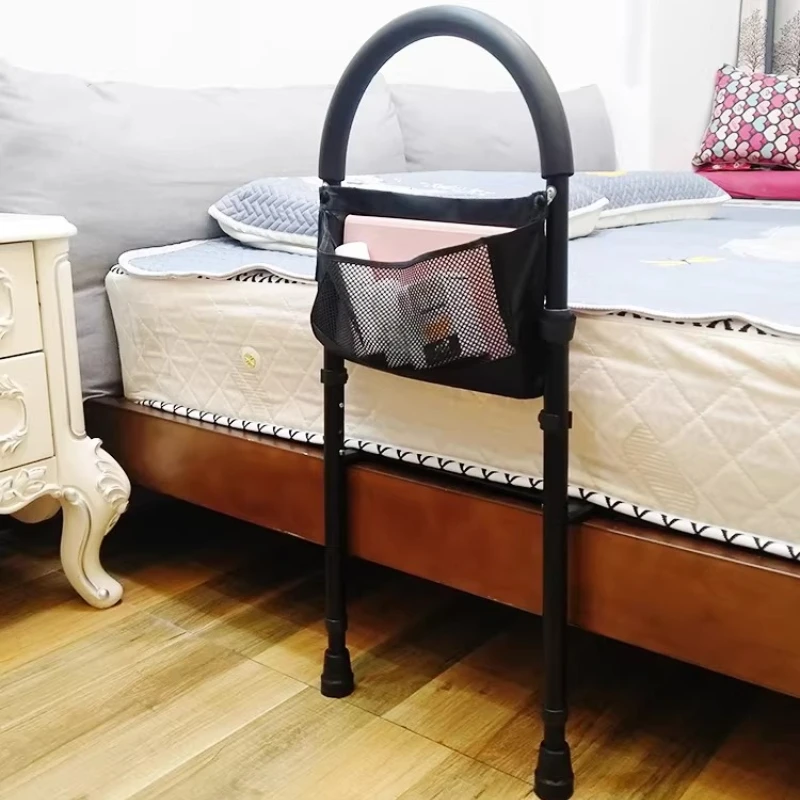 Thin Mattress Bedside Guardrail,Punch-free Elderly Safety Grab Bar,Soft Foam Anti-slip Standing Aid,Stable Bed Protective Safety