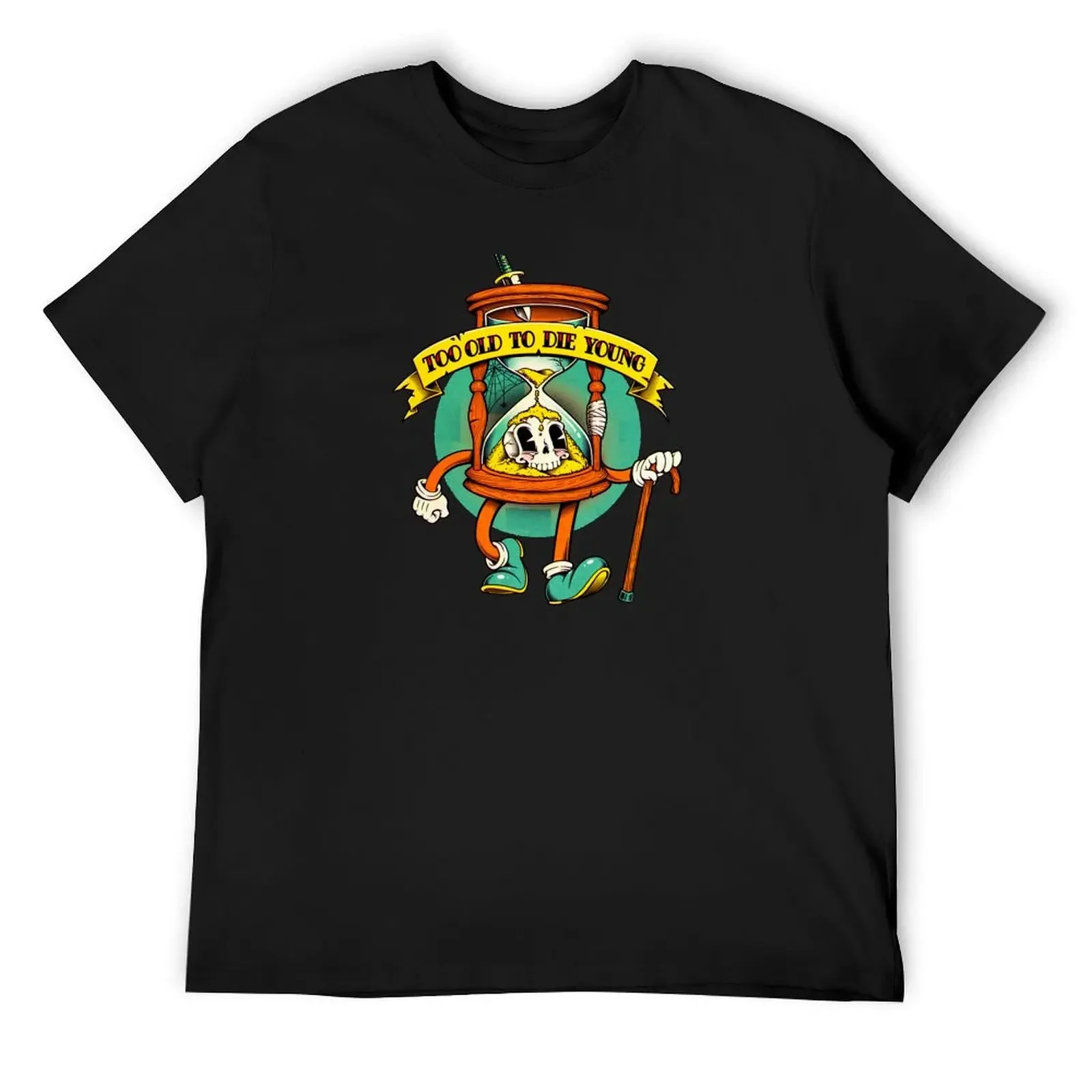

Too old to die young skull character T-Shirt anime baggy shirts new edition custom t shirt men t shirt