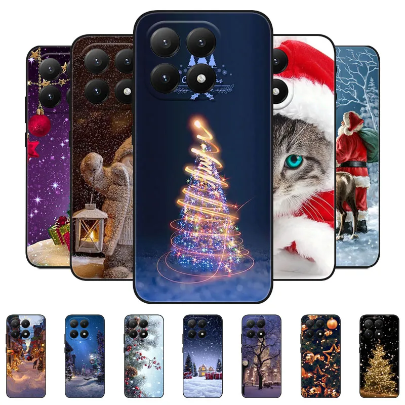 

Для Xiaomi 15T Pro Cover Soft Silicon TPU Fundas Для Xiaomi 15T 14T 13T 12T 11T Pro 5G Mi 13 11 10T Lite 11i Рождественский чехол Etui