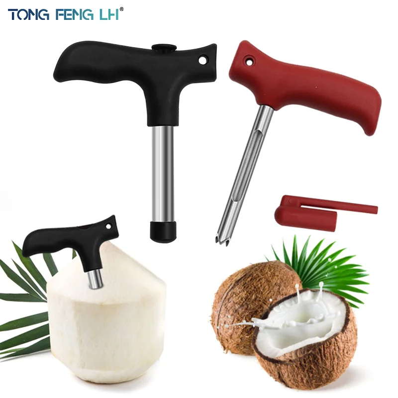 Coconut Opener Tool Stainless Steel Fruit Open Drilling Knife Coco Gadgets Kitchen Accessories Open Hole Cut