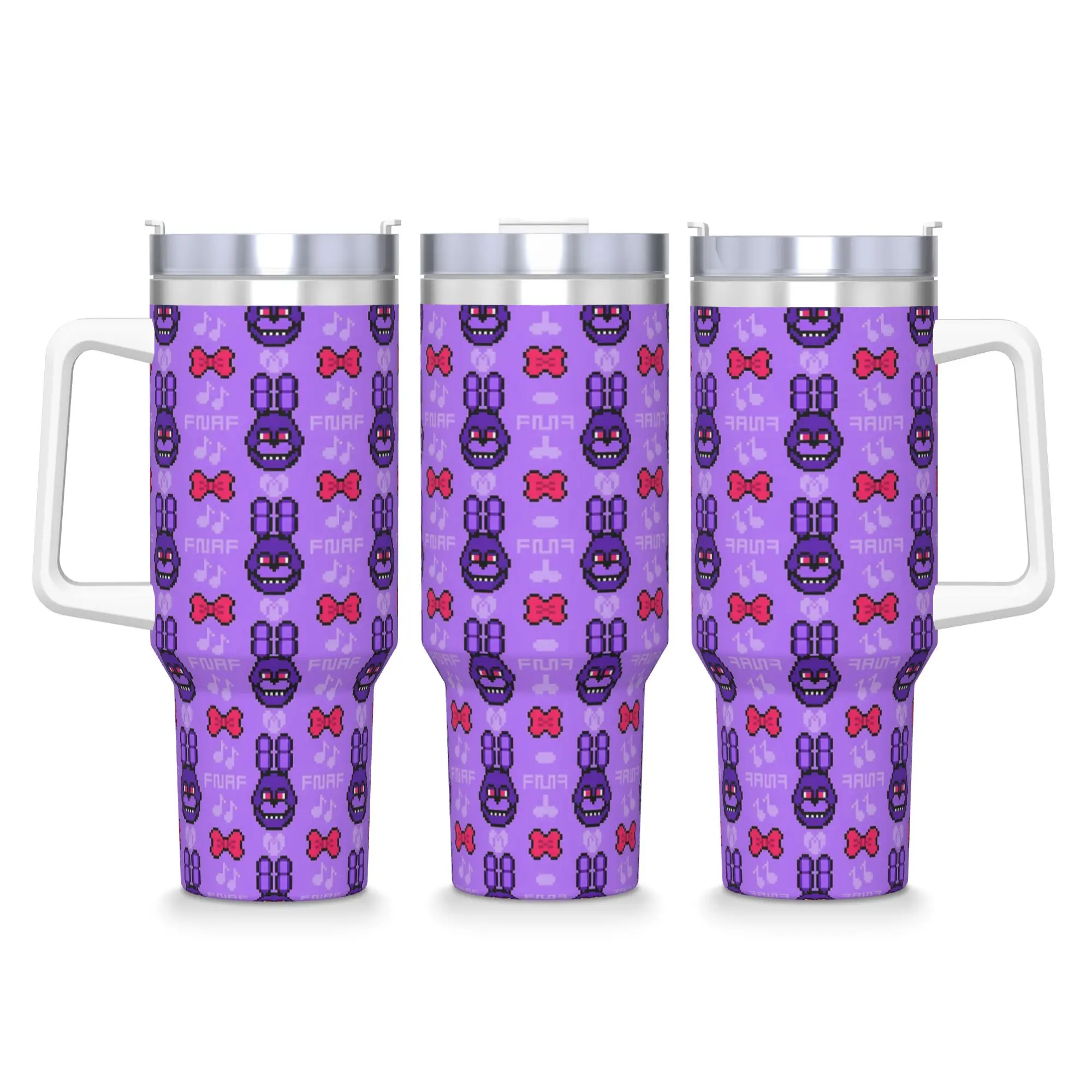 FNAF At Freddys Tumbler  Cold Drink Water Bottle Leakproof Stainless Steel Thermal Mug Graphic Beach Mugs Cup