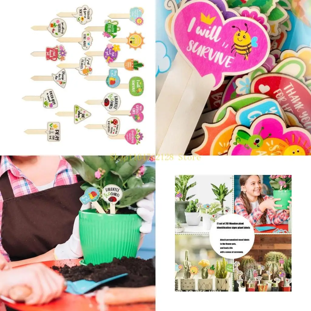 20 Pcs Handcrafted Wooden Plant Name Markers Labels Easy To Write On Suitable For Greenhouse Vegetable Herb Flower Beds best