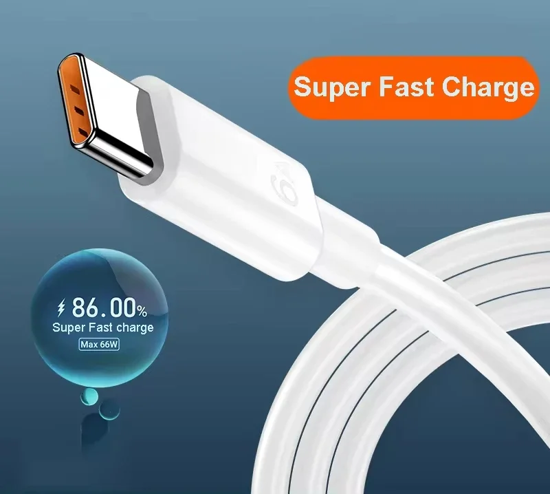 

Premium 66W USB Type C Cable Cord - Fast Charging Super Fast Charging 66W Flash Charging Cable 1 Meter Android Universal